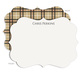 Personalized Tan Plaid Stationery Image 1 of 4